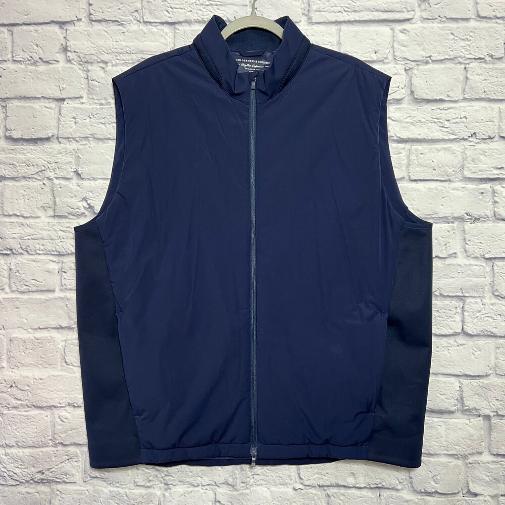 Holderness & Bourne King Vest MENS XXL Blue Featherweight Insulated Zip Golf